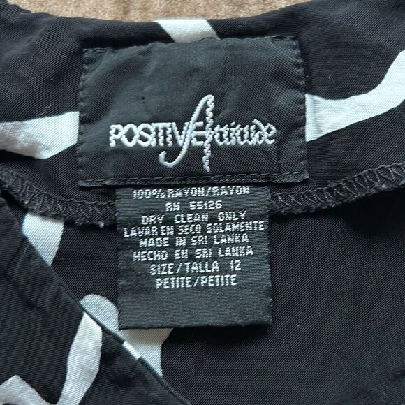 Vintage Positive Attitude Black and White Giraffe Print Sleeveless Maxi Dress. S - Picture 3 of 8